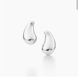 Tiffany & Co. Elsa Peretti Teardrop Stud Earrings Sterling Silver
